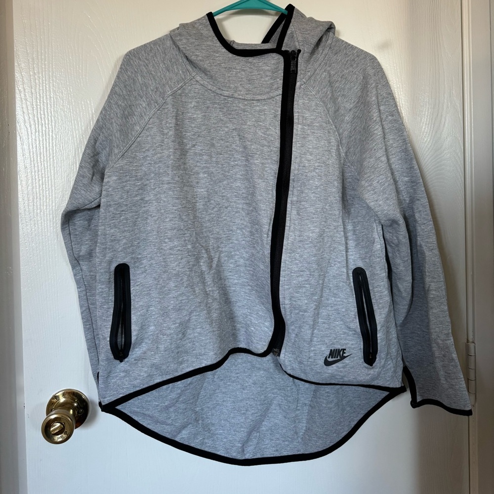 Nike Tech Gray Fleece Cape Hoodie M
